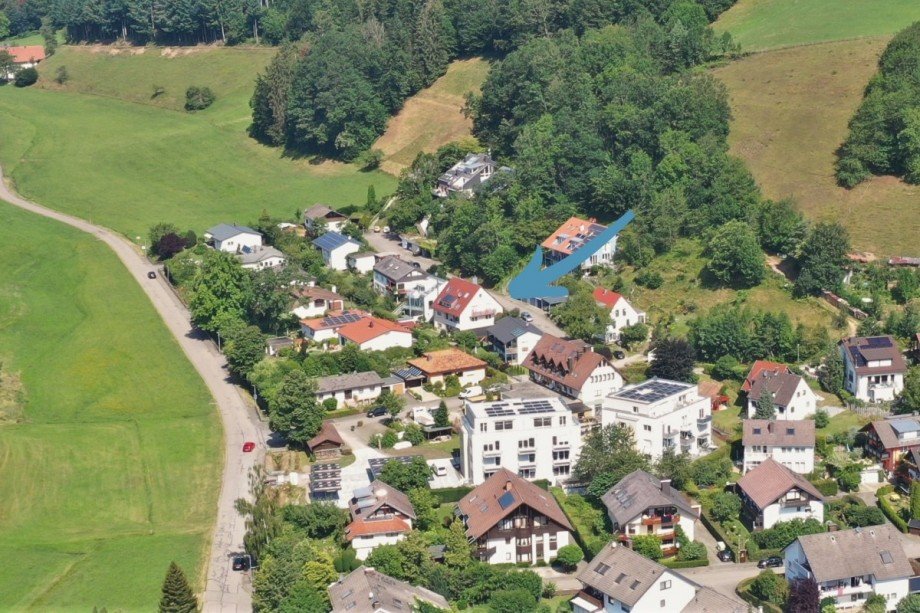 Blick von oben Etagenwohnung Stegen