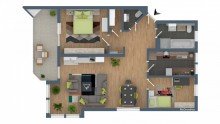 Grundriss Sehr gepflegte 3-Zimmer-Wohnung in Breisach!