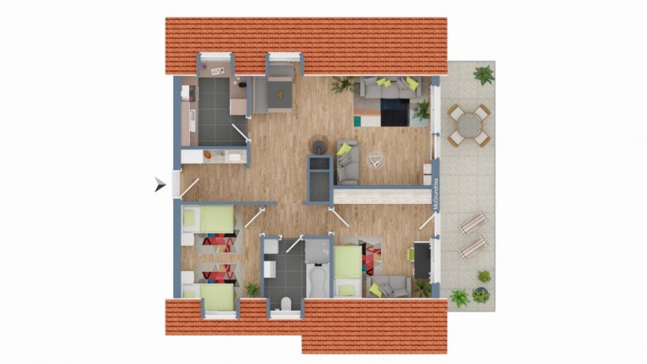 Grundriss Dachgeschosswohnung Sexau
