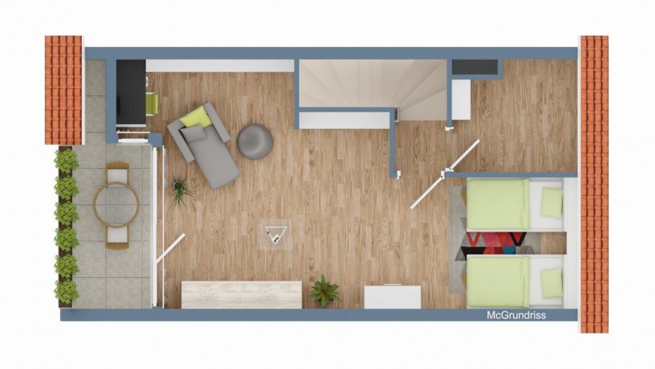 Grundriss DG Reihenmittelhaus Kirchzarten