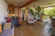 Wohnzimmer EG Wohnhaus mit Gewerbehalle im sonnigen Hartheim!