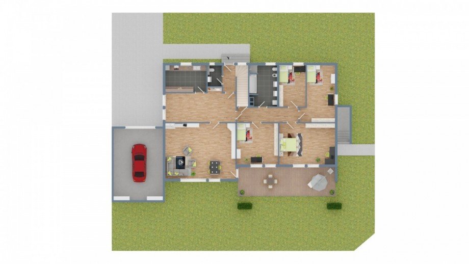 Grundriss EG Zweifamilienhaus Neuenburg am Rhein