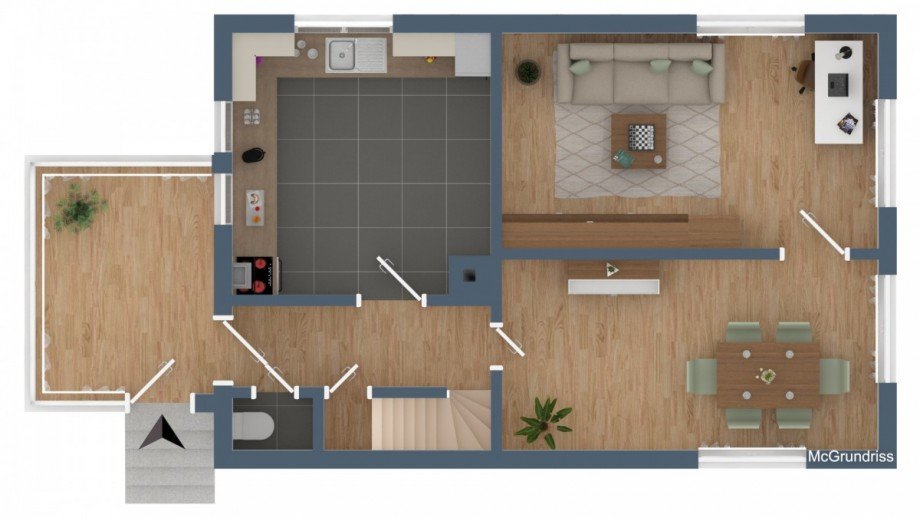 Grundriss EG Einfamilienhaus Vogtsburg im Kaiserstuhl / Achkarren