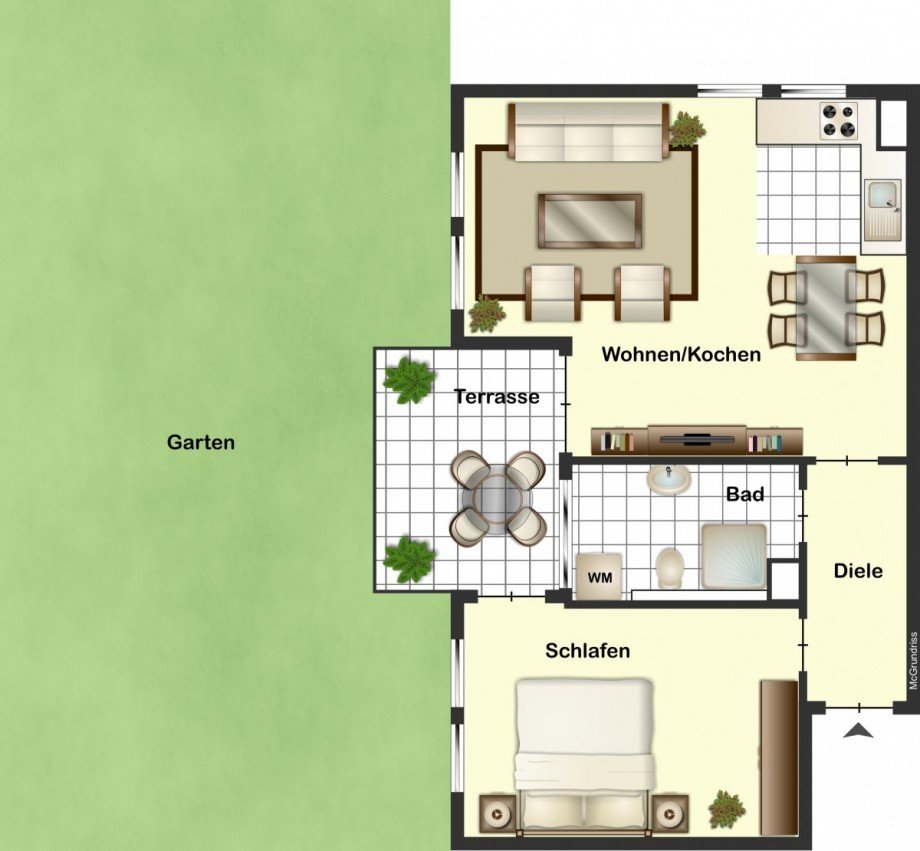 Grundriss Erdgeschosswohnung Denzlingen