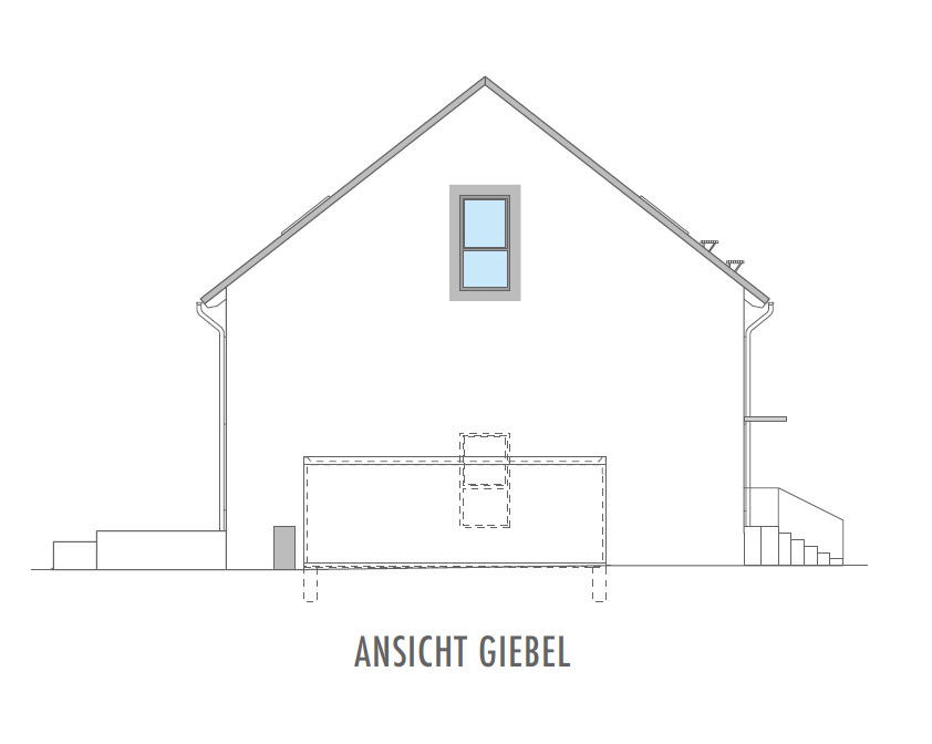 Ansicht Giebel Doppelhaush�lfte Breisach am Rhein / G�ndlingen