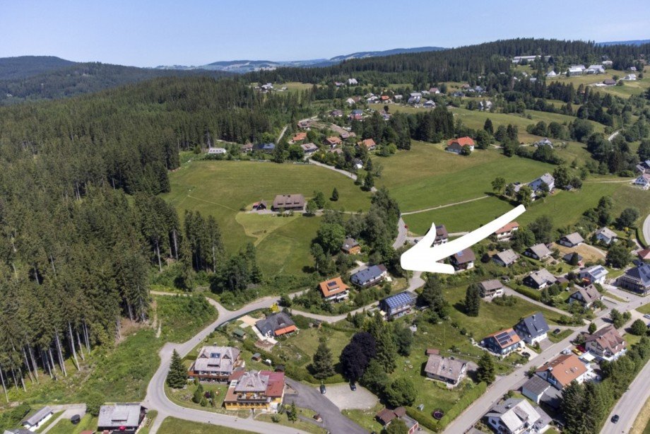 Blick von oben Einfamilienhaus Feldberg (Schwarzwald)