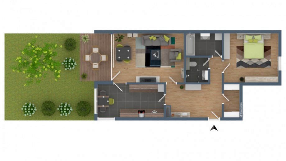 Grundriss Erdgeschosswohnung Gundelfingen