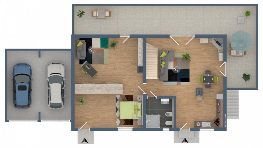 Grundriss Erdgeschoss Einfamilienhaus Feldberg (Schwarzwald)